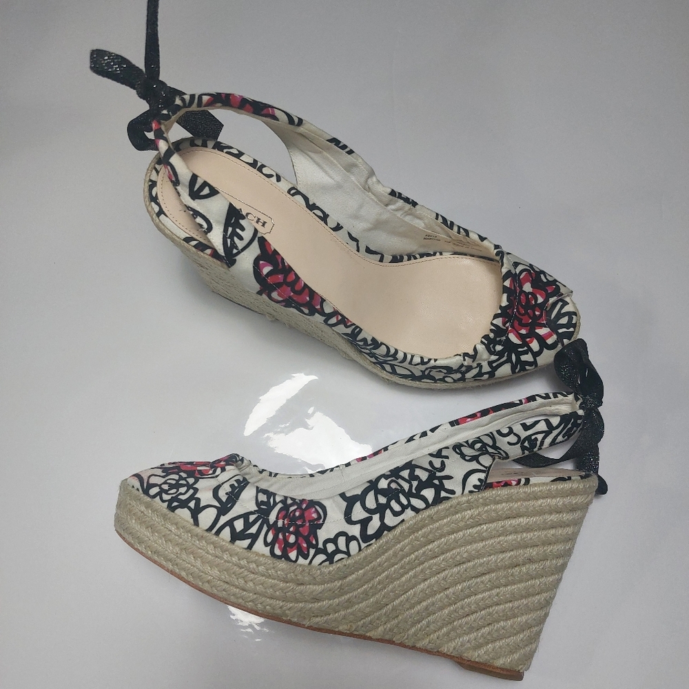 Coach Maritza Poppy Wedges Size 11B
